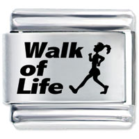 Italian Charms - walk of life laser italian charm Image.