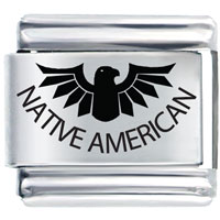 Italian Charms - native american bird italian charm Image.