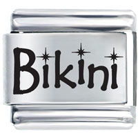 Italian Charms - beach bikini laser italian charm Image.