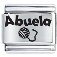 Italian Charms - grandma abuela sewing laser italian charm Image.