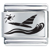 Italian Charms - summer sea sailing laser italian charm Image.