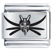 Italian Charms - silly face laser italian charm Image.