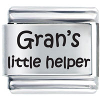 Italian Charms - gran's little helper laser italian charm Image.