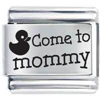 Italian Charms - come to mommy laser italian charm Image.