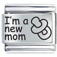 Italian Charms - new mother laser italian charm Image.