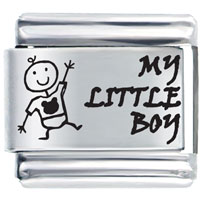 Italian Charms - my little boy laser italian charm Image.