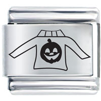 Italian Charms - pumpkin sweater laser italian charm Image.