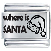 Italian Charms - where is santa laser italian charm Image.