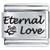 Italian Charms - eternal love laser italian charm Image.