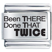 Italian Charms - done that twice laser italian charm Image.