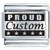 Italian Charms - proud custom laser italian charm Image.