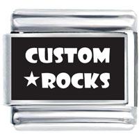 Italian Charms - custom rocks laser italian charm Image.