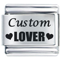 Italian Charms - custom lover laser italian charm Image.