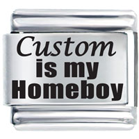 Italian Charms - custom homeboy laser italian charm Image.