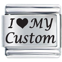 Italian Charms - i love my custom laser italian charm Image.