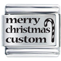 Italian Charms - merry christmas custom laser italian charm Image.