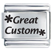 Italian Charms - great star custom laser italian charm Image.