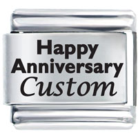 Italian Charms - custom heart and snowflakes laser italian charm Image.