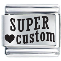 Italian Charms - super custom laser italian charm Image.