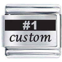Italian Charms - number 1 custom laser italian charm Image.