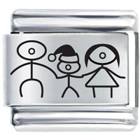 Italian Charms - family laser italian charm Image.
