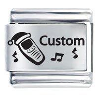 Italian Charms - custom christmas cell phone music laser italian charm Image.