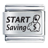 Italian Charms - start saving money laser italian charm Image.