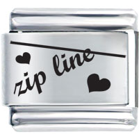 Italian Charms - zip line laser italian charm Image.