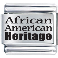 Italian Charms - religious african american heritage laser italian charm bracelets Image.
