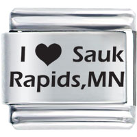 Italian Charms - i heart(love) sauk rapids mn laser italian charm Image.