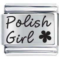 Italian Charms - polish girl laser italian charm Image.