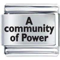 Italian Charms - culture a community of power laser italian charm bracelets Image.