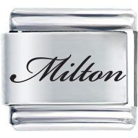 Italian Charms - name milton laser italian charm Image.