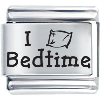 Italian Charms - bedtime laser italian charm Image.