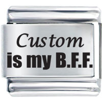 Italian Charms - my bff custom laser italian charm Image.