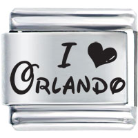 Italian Charms - i heart(love) orland laser italian charm Image.