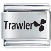 Italian Charms - trawler laser italian charm Image.