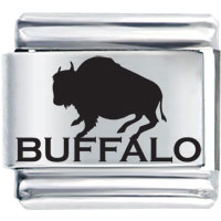 Italian Charms - buffalo laser italian charm Image.