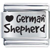 Italian Charms - german shepherd laser italian charm Image.