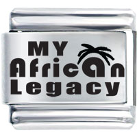 Italian Charms - culture my african legacy laser italian charm bracelets Image.