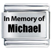 Italian Charms - in memory of michael laser italian charm Image.