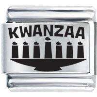 Italian Charms - holiday kwanzaa laser italian charm bracelets Image.