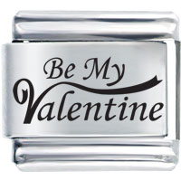 Italian Charms - holiday be my valentine laser italian charm bracelets Image.