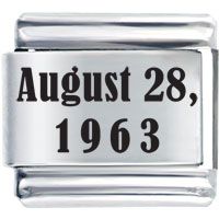 Italian Charms - culture august peridot color28,1963 laser italian charm bracelets Image.