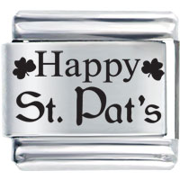 Italian Charms - holiday happy st.pat's laser italian charm bracelets Image.