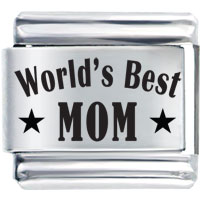 Italian Charms - family world's best mom laser italian charm bracelets Image.
