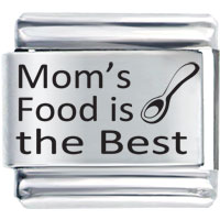Italian Charms - family mom's food is the best laser italian charm bracelets Image.