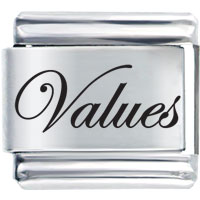 Italian Charms - family values laser italian charm bracelets Image.