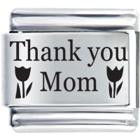 Italian Charms - family thank you mom laser italian charm bracelets Image.