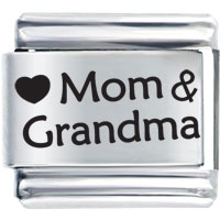 Italian Charms - family love mom &amp;amp; grandma laser italian charm bracelets Image.